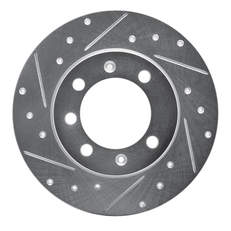 DFC 69-87 Saab 99/900 Rear Left/Front Left Drilled & Slotted Silver Brake Rotor