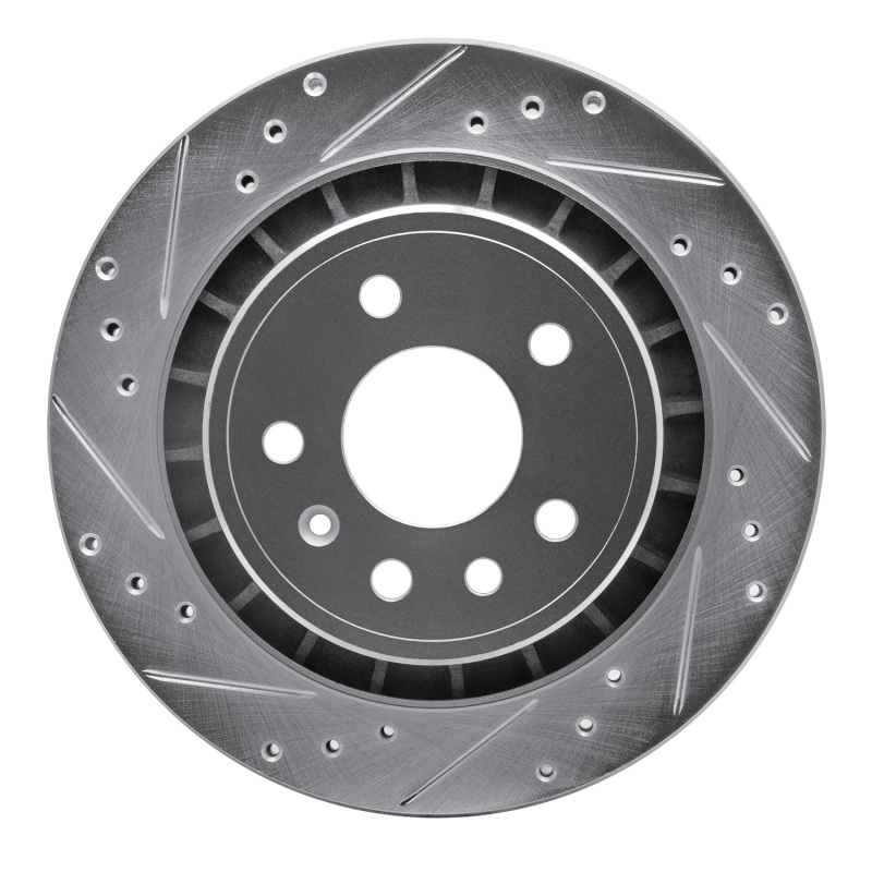DFC 02-10 Saab 9-5 Rear Left Drilled & Slotted Silver Brake Rotor