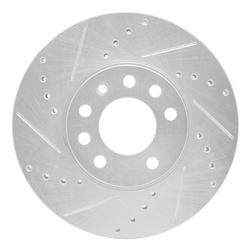 DFC 03-11 Cadillac BLS (Mexico) Front Left Drilled & Slotted Silver Brake Rotor