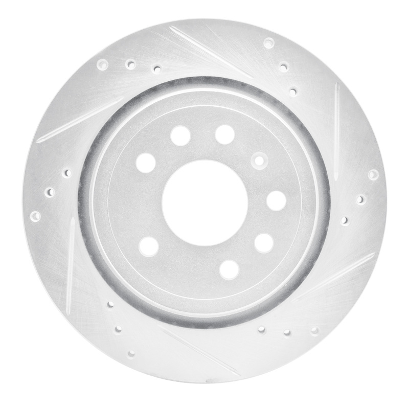 DFC 03-11 Cadillac BLS (Mexico) Rear Right Drilled & Slotted Silver Brake Rotor