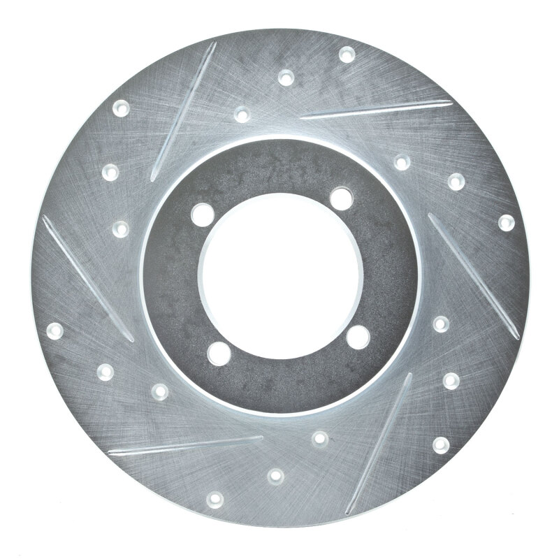 DFC 74-78 Nissan 260Z Front Left Drilled & Slotted Silver Brake Rotor