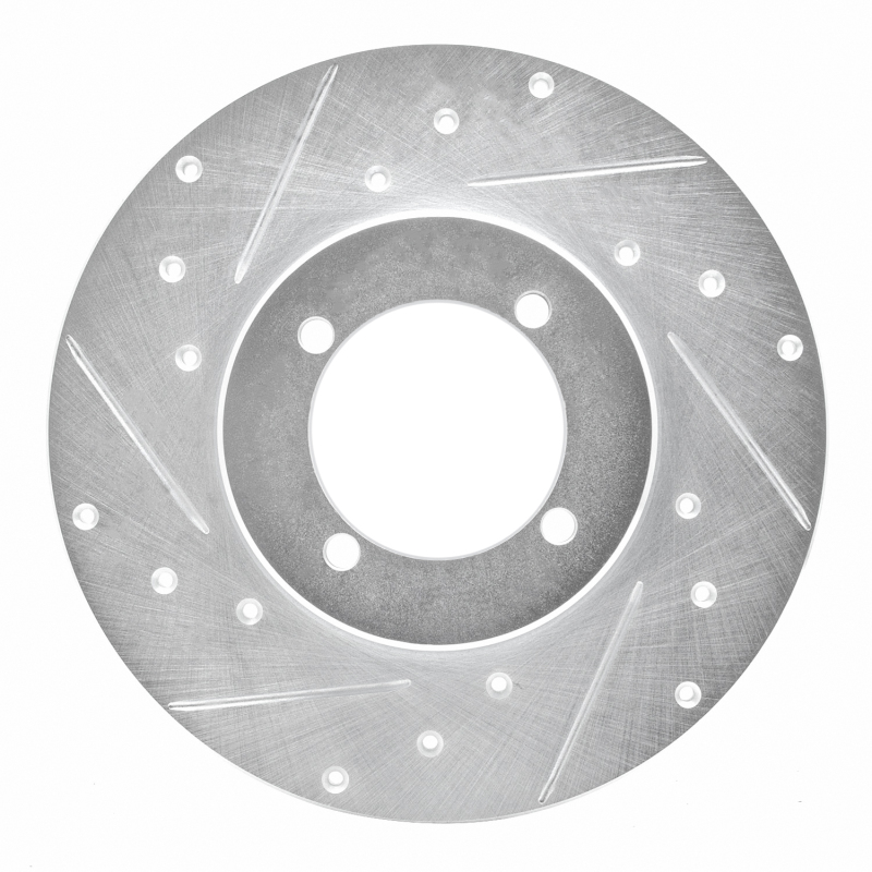 DFC 70-73 Nissan 240Z Front Left Drilled & Slotted Silver Brake Rotor