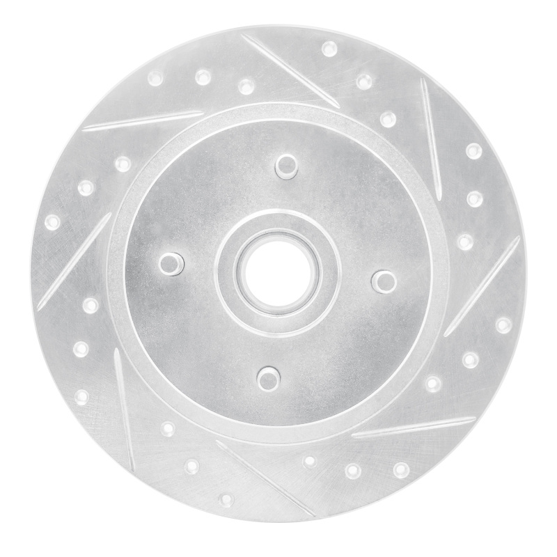 DFC 84-87 Nissan Maxima Rear Right Drilled & Slotted Silver Brake Rotor