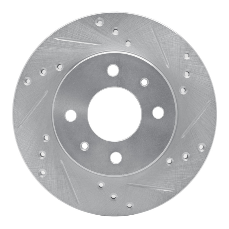 DFC 86-17 Nissan Tsuru (Mexico) Front Right Drilled & Slotted Silver Brake Rotor
