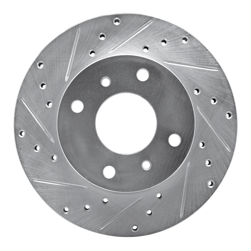 DFC 89-13 Infiniti G20 Front Left Drilled & Slotted Silver Brake Rotor
