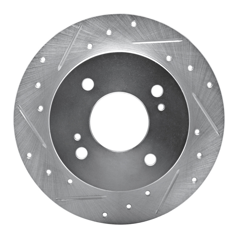 DFC 89-98 Nissan 240SX Rear Left Drilled & Slotted Silver Brake Rotor