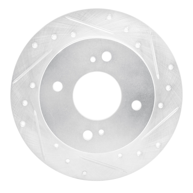 DFC 89-98 Nissan 240SX Rear Right Drilled & Slotted Silver Brake Rotor