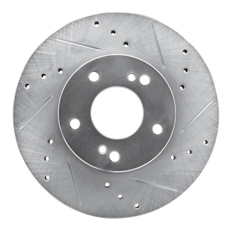 DFC 89-99 Infiniti I30 Front Right Drilled & Slotted Silver Brake Rotor