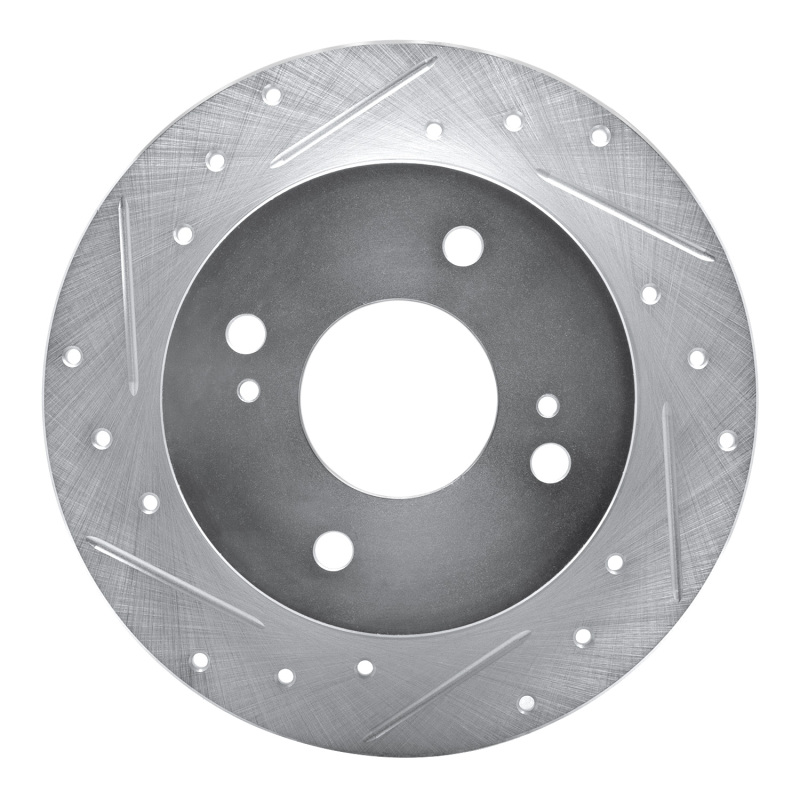DFC 90-06 Infiniti G20 Rear Left Drilled & Slotted Silver Brake Rotor