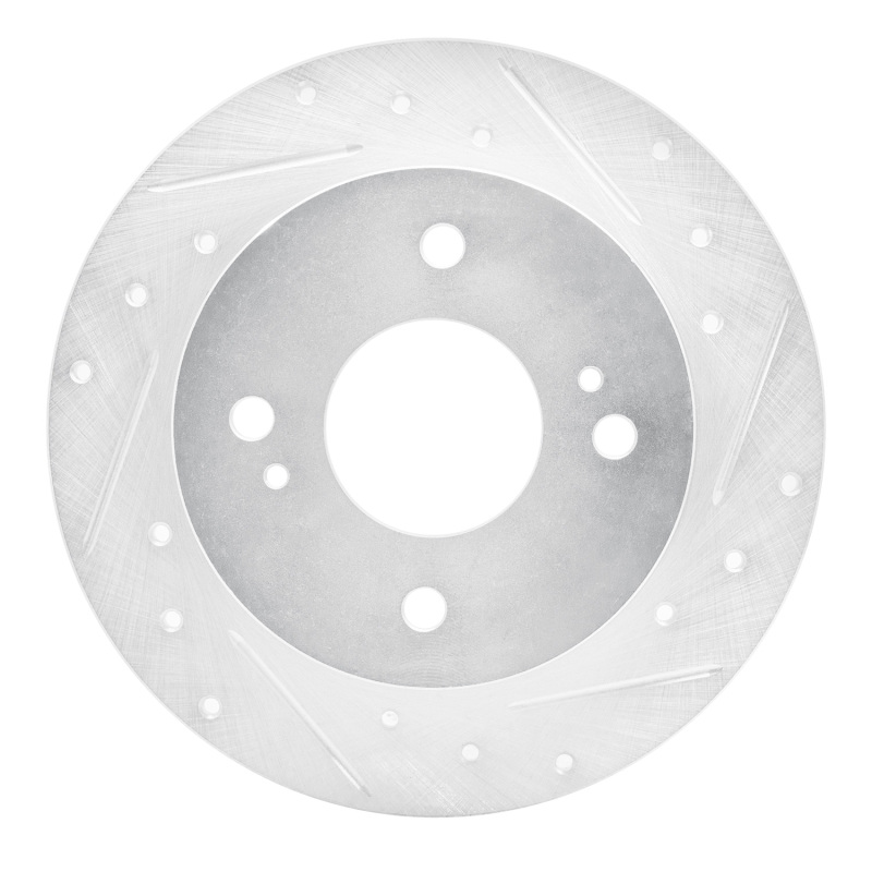 DFC 90-06 Infiniti G20 Rear Right Drilled & Slotted Silver Brake Rotor