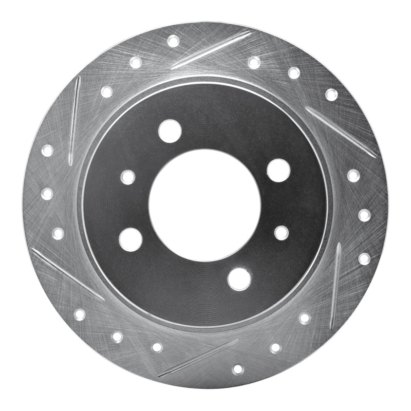 DFC 91-06 Nissan Sentra Rear Left Drilled & Slotted Silver Brake Rotor