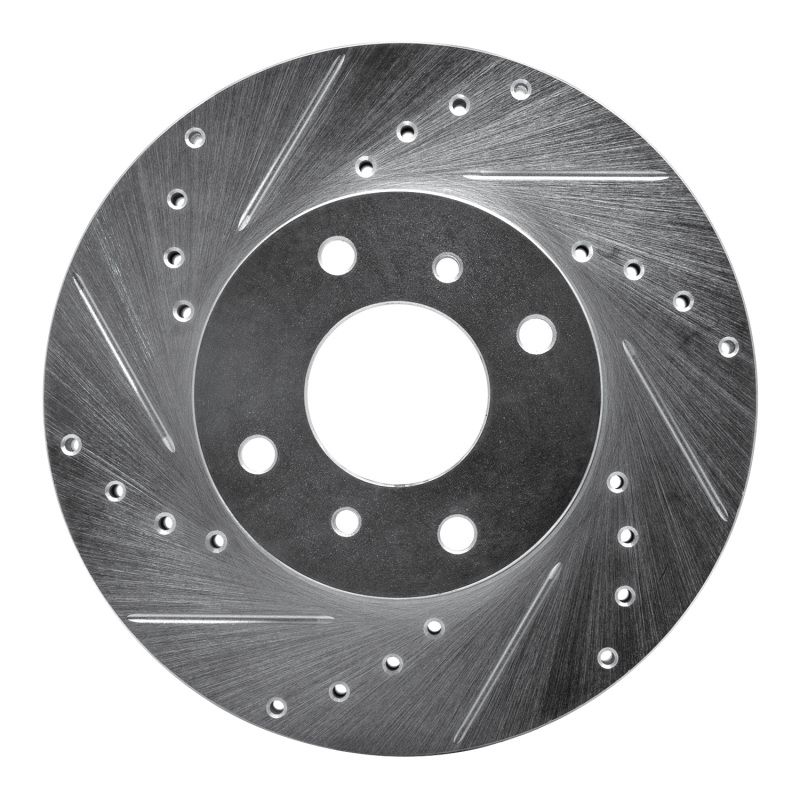 DFC 93-06 Infiniti G20 Front Left Drilled & Slotted Silver Brake Rotor
