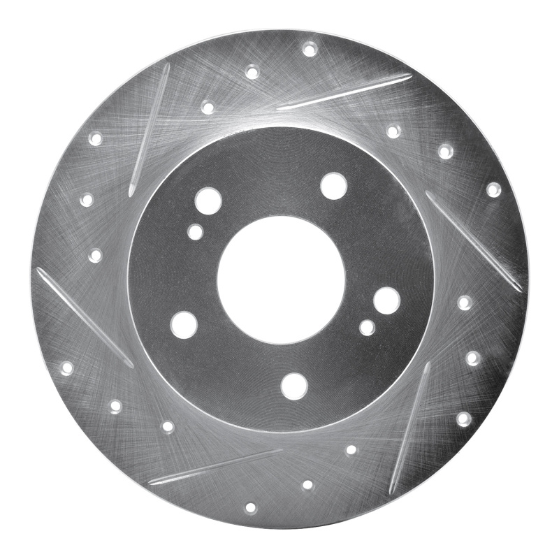 DFC 94-04 Infiniti I30 Rear Left Drilled & Slotted Silver Brake Rotor