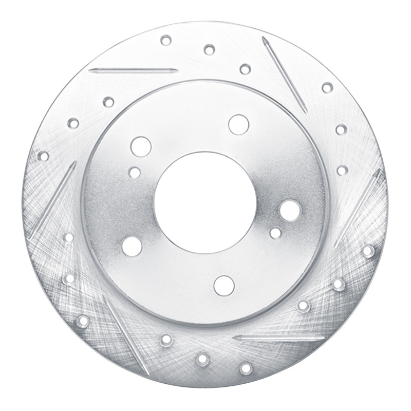 DFC 94-98 Nissan 240SX Rear Right Drilled & Slotted Silver Brake Rotor