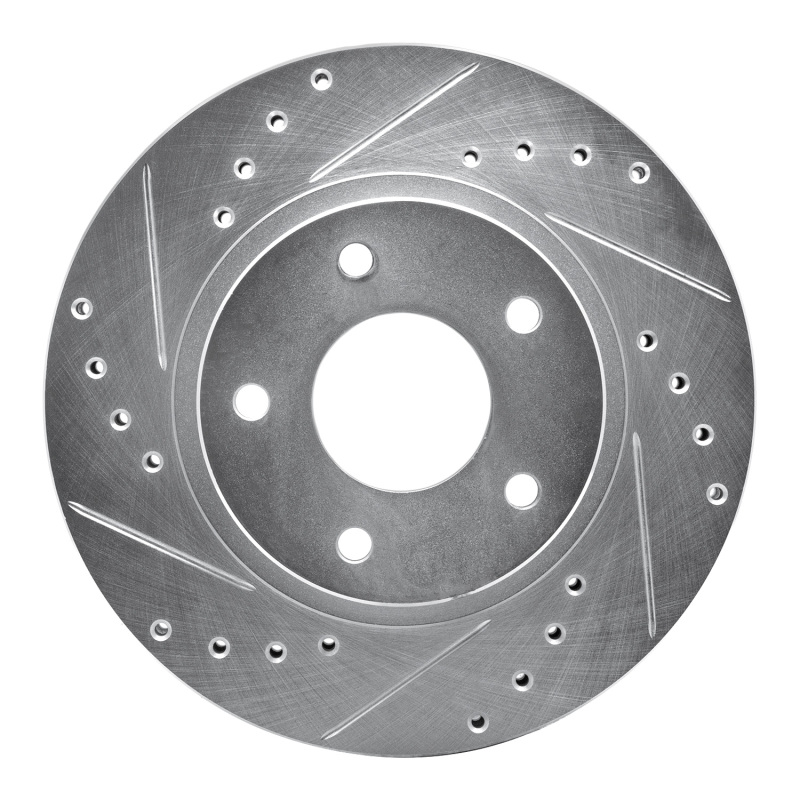 DFC 99-01 Infiniti I30 Front Left Drilled & Slotted Silver Brake Rotor