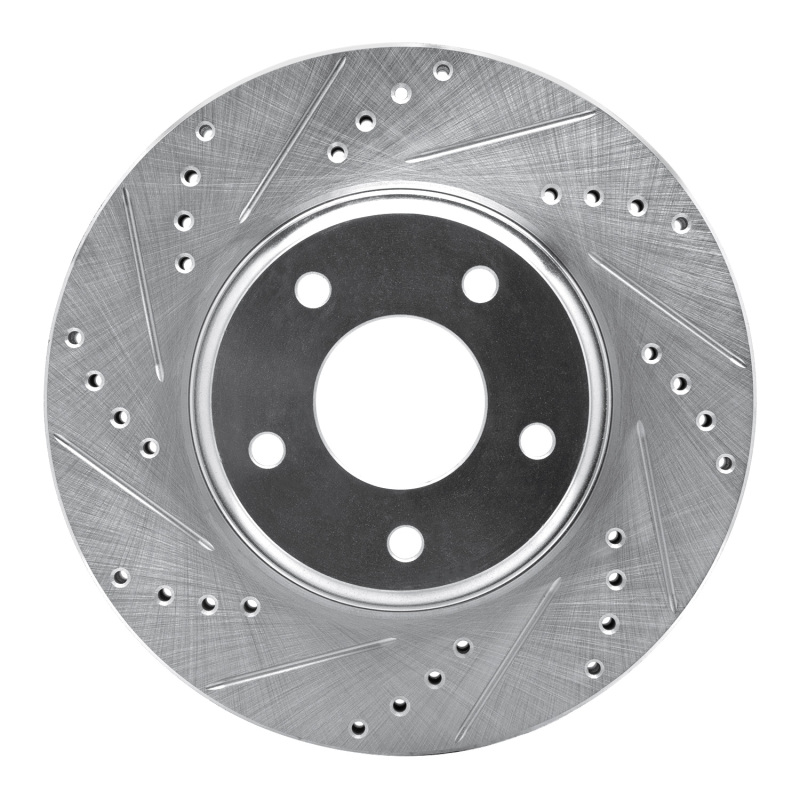 DFC 02-06 Infiniti I35 Front Left Drilled & Slotted Silver Brake Rotor