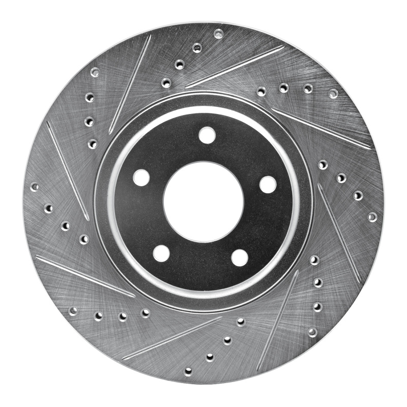 DFC 03-05 Nissan Murano Front Left Drilled & Slotted Silver Brake Rotor