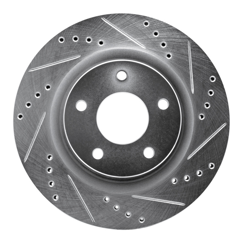 DFC 07-13 Nissan Altima Front Right Drilled & Slotted Silver Brake Rotor