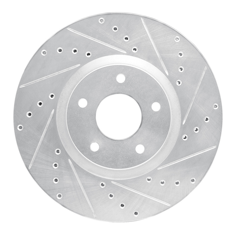 DFC 07-17 Nissan Juke Front Right Drilled & Slotted Silver Brake Rotor