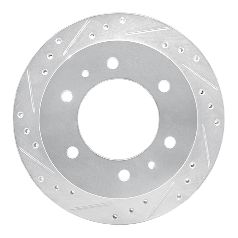 DFC 88-95 Nissan Pathfinder Rear Left Drilled & Slotted Silver Brake Rotor