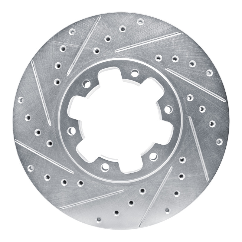 DFC 96-04 Infiniti QX4 Front Left Drilled & Slotted Silver Brake Rotor