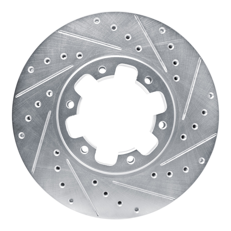 DFC 96-04 Infiniti QX4 Front Right Drilled & Slotted Silver Brake Rotor