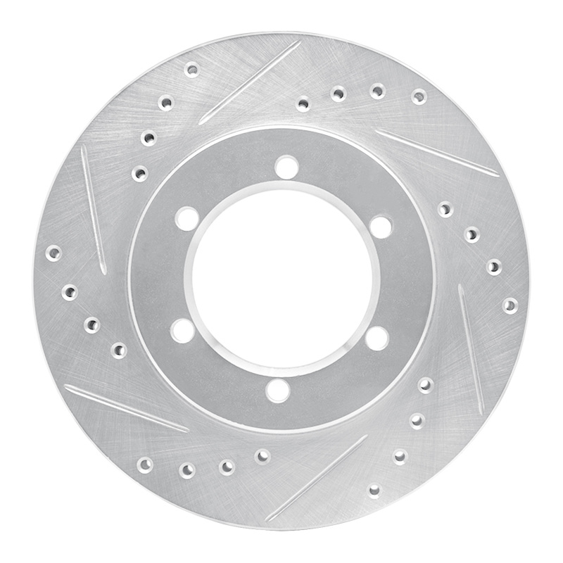 DFC 98-15 Nissan Frontier Front Left Drilled & Slotted Silver Brake Rotor
