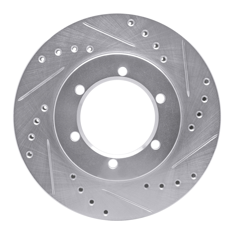 DFC 98-15 Nissan Frontier Front Right Drilled & Slotted Silver Brake Rotor