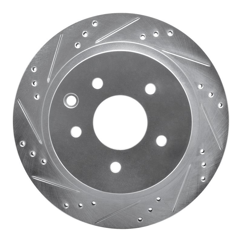 DFC 02-25 Infiniti G35 Rear Left Drilled & Slotted Silver Brake Rotor
