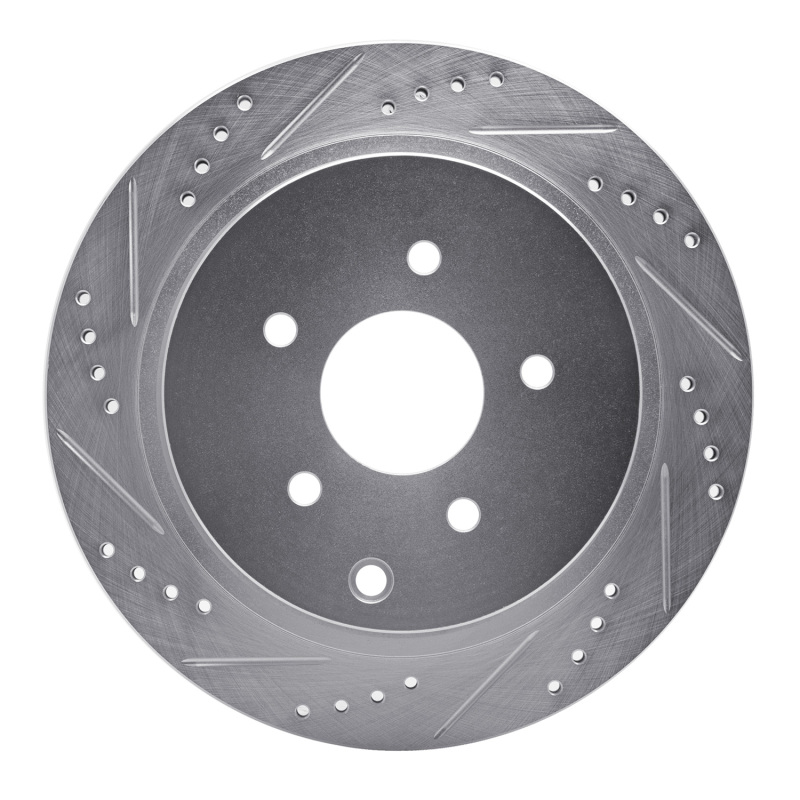 DFC 03-24 Infiniti M35H Rear Left Drilled & Slotted Silver Brake Rotor