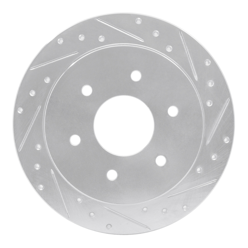 DFC 04-15 Infiniti QX56 Rear Right Drilled & Slotted Silver Brake Rotor