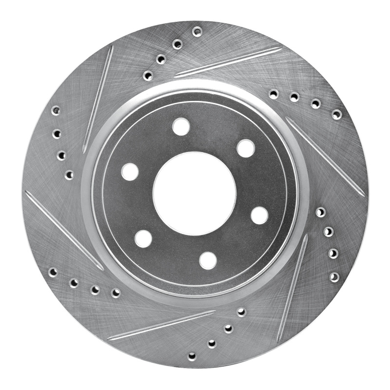 DFC 05-25 Nissan Frontier Front Left Drilled & Slotted Silver Brake Rotor