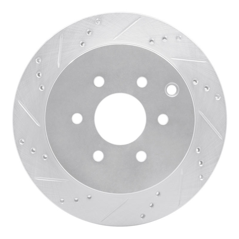 DFC 05-12 Nissan Pathfinder Rear Left Drilled & Slotted Silver Brake Rotor