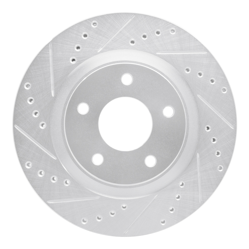 DFC 11-19 Nissan Sentra Front Left Drilled & Slotted Silver Brake Rotor