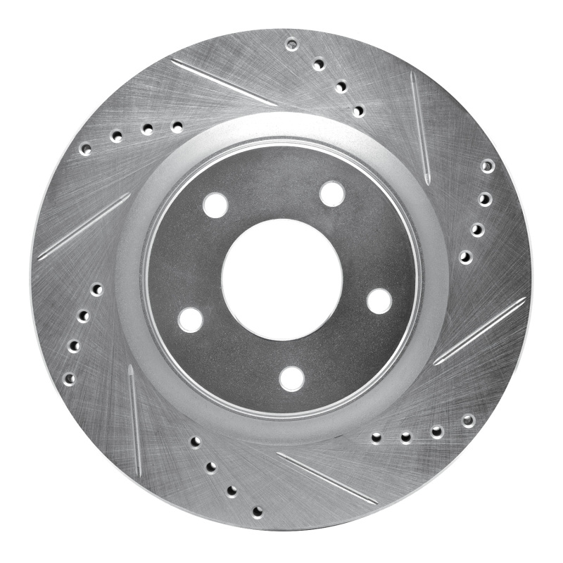 DFC 11-19 Nissan Sentra Front Right Drilled & Slotted Silver Brake Rotor