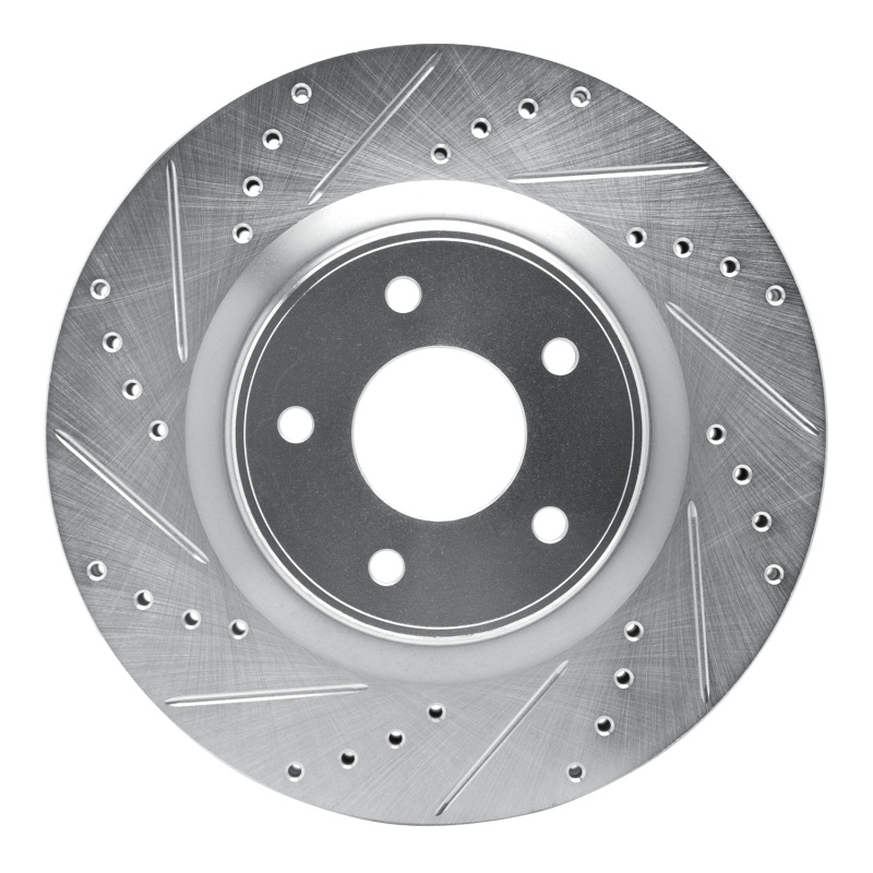 DFC 13-25 Infiniti Q50 Front Left Drilled & Slotted Silver Brake Rotor