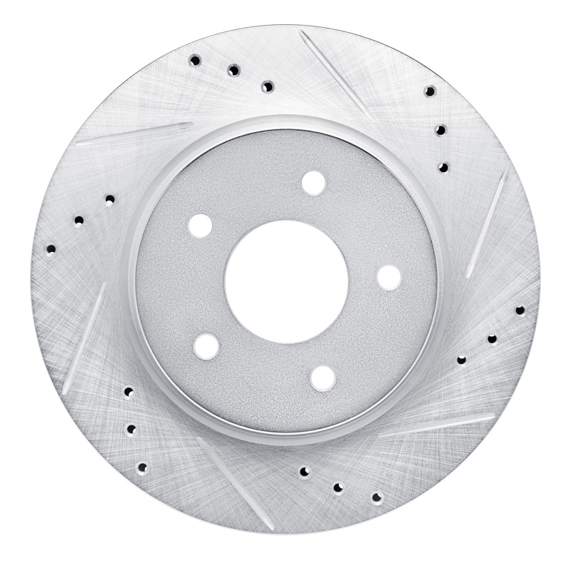 DFC 17-25 Nissan Rogue Sport Rear Right Drilled & Slotted Silver Brake Rotor