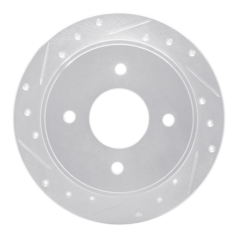 DFC 90-92 Infiniti M30 Rear Left Drilled & Slotted Silver Brake Rotor