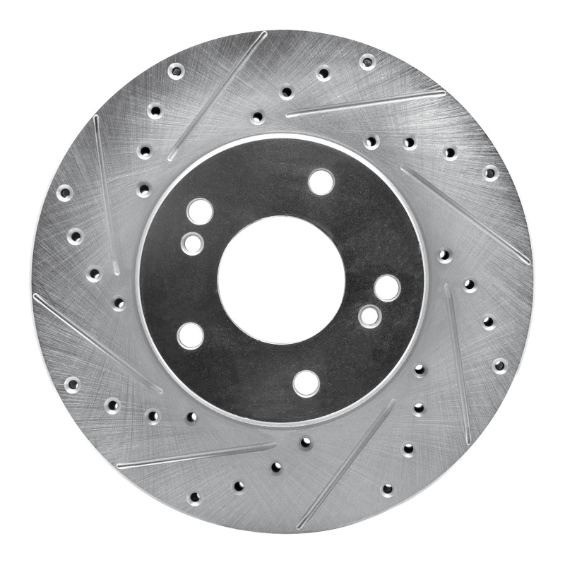 DFC 90-97 Infiniti J30 Front Left Drilled & Slotted Silver Brake Rotor