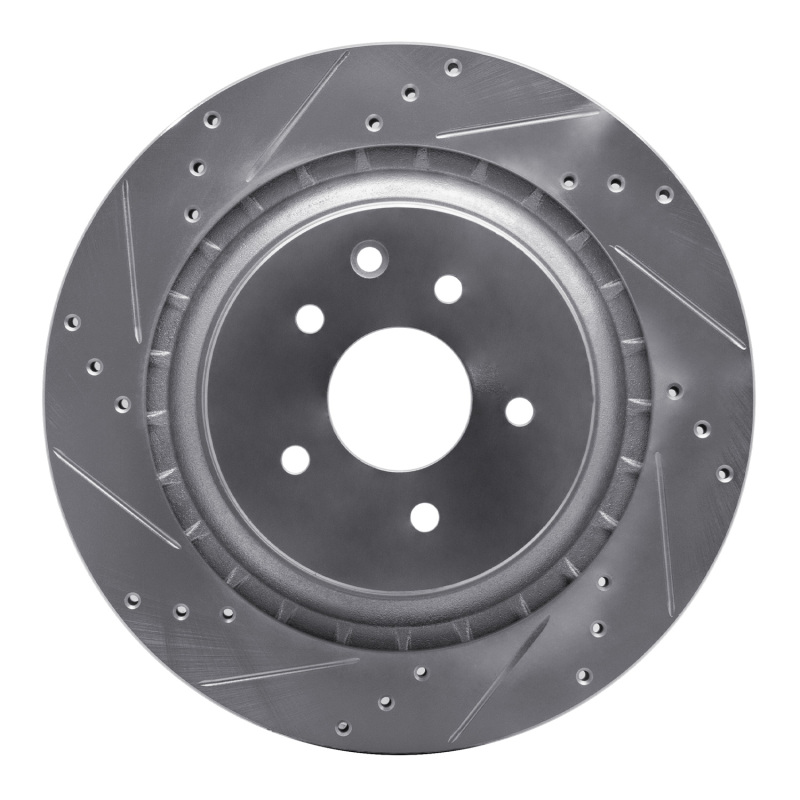 DFC 08-25 Infiniti Q60 Rear Left Drilled & Slotted Silver Brake Rotor