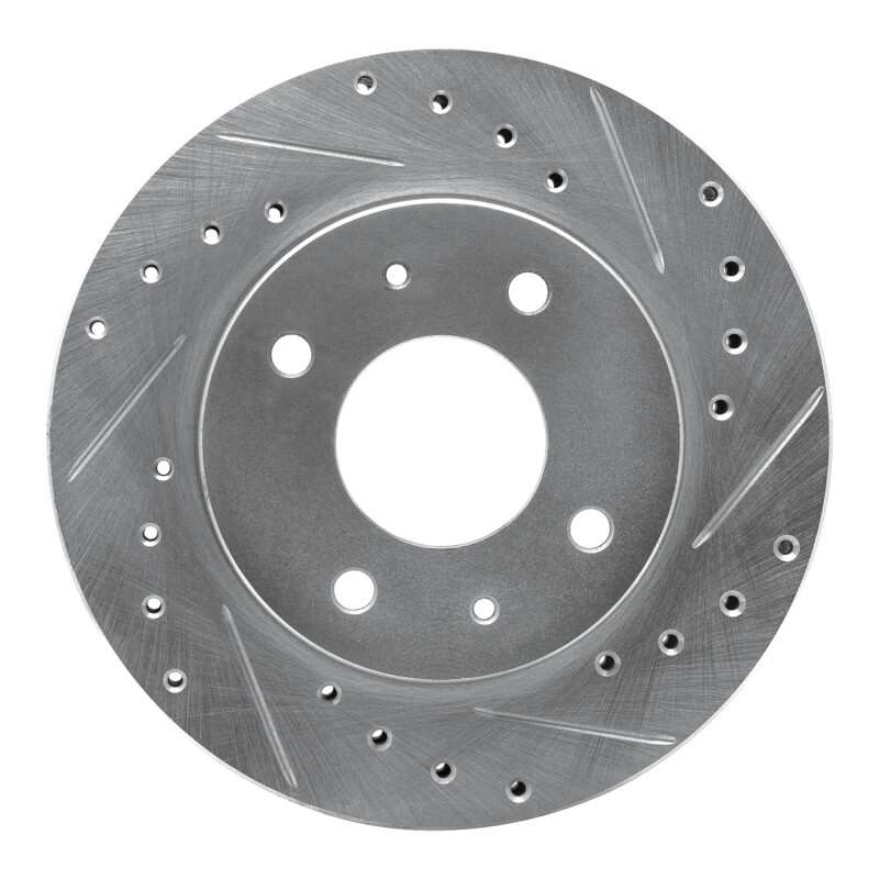 DFC 85-91 Dodge 2000 GTX Front Right Drilled & Slotted Silver Brake Rotor