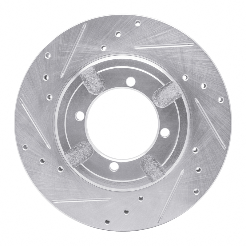 DFC 84-90 Dodge Colt Front Left Drilled & Slotted Silver Brake Rotor