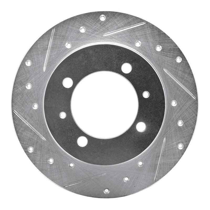 DFC 88-93 Dodge 2000 GTX Rear Left Drilled & Slotted Silver Brake Rotor