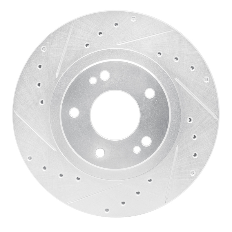 DFC 91-93 Dodge Stealth Front Left Drilled & Slotted Silver Brake Rotor