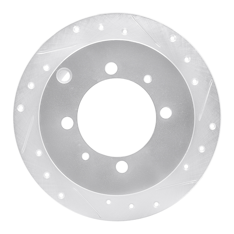 DFC 92-04 Dodge Colt Rear Right Drilled & Slotted Silver Brake Rotor