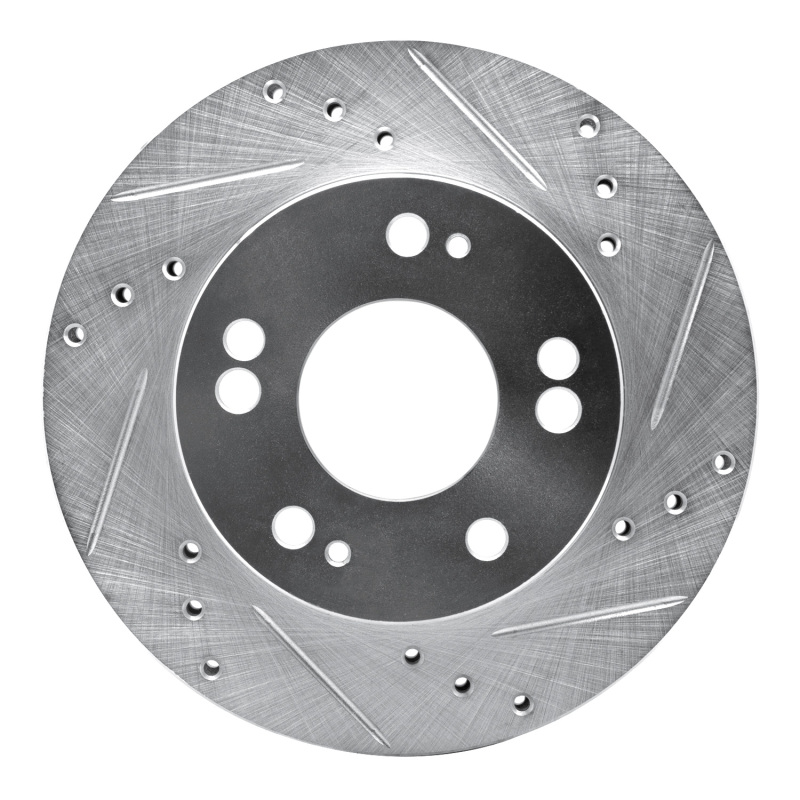 DFC 90-05 Chrysler Sebring Front Right Drilled & Slotted Silver Brake Rotor