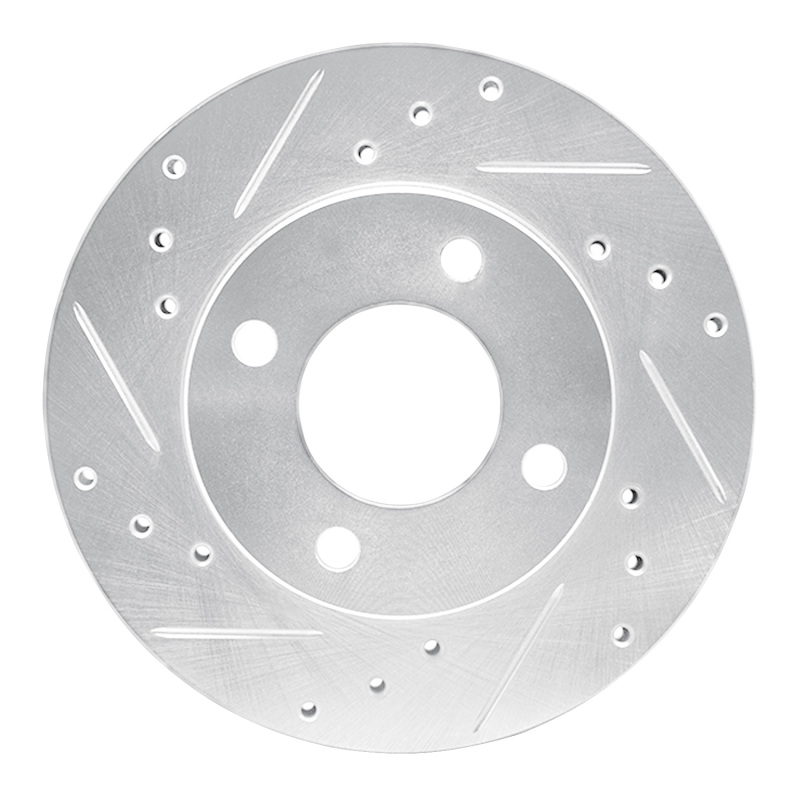 DFC 92-00 Dodge Colt Front Left Drilled & Slotted Silver Brake Rotor
