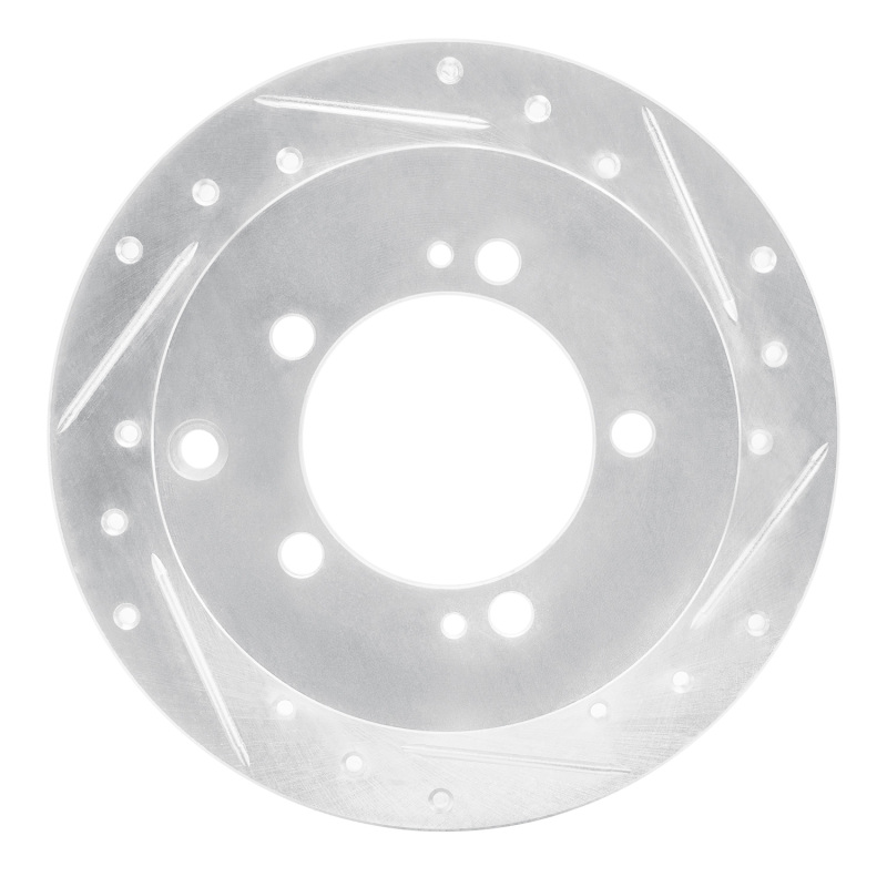 DFC 94-07 Chrysler Sebring Rear Right Drilled & Slotted Silver Brake Rotor