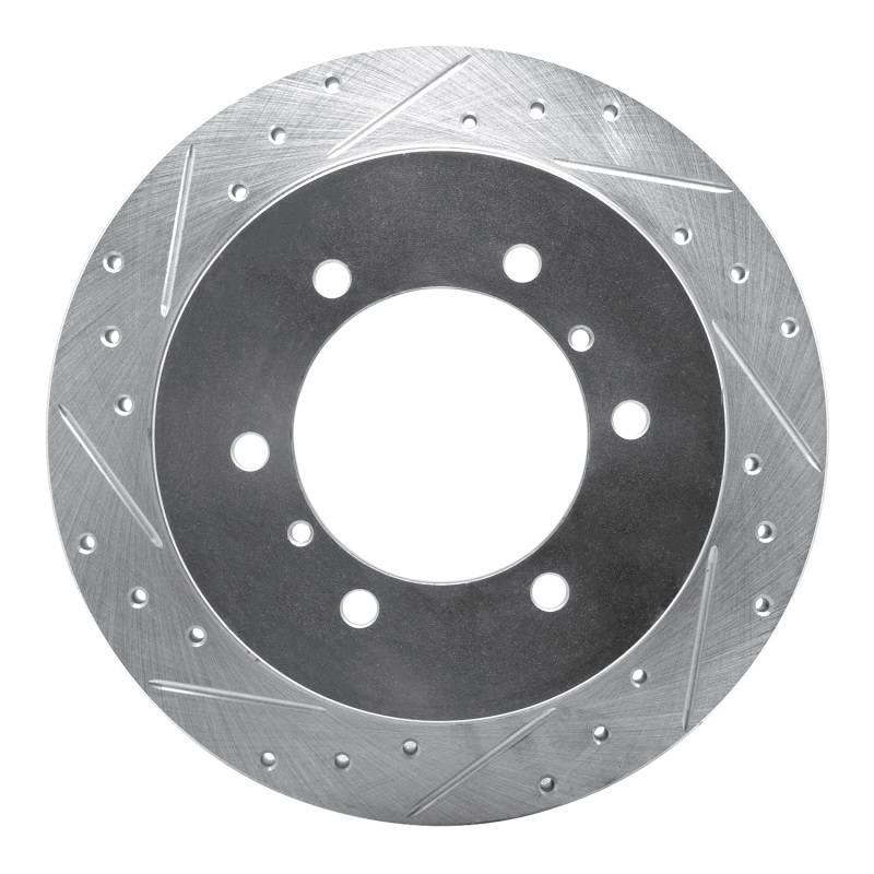 DFC 90-04 Mitsubishi Montero Sport (USA/Canada) Rear Left Drilled & Slotted Silver Brake Rotor