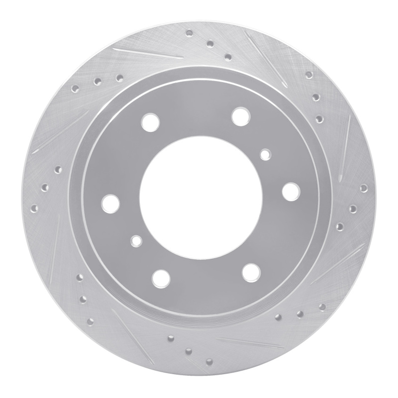 DFC 00-06 Mitsubishi Montero Rear Right Drilled & Slotted Silver Brake Rotor
